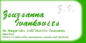 zsuzsanna ivankovits business card